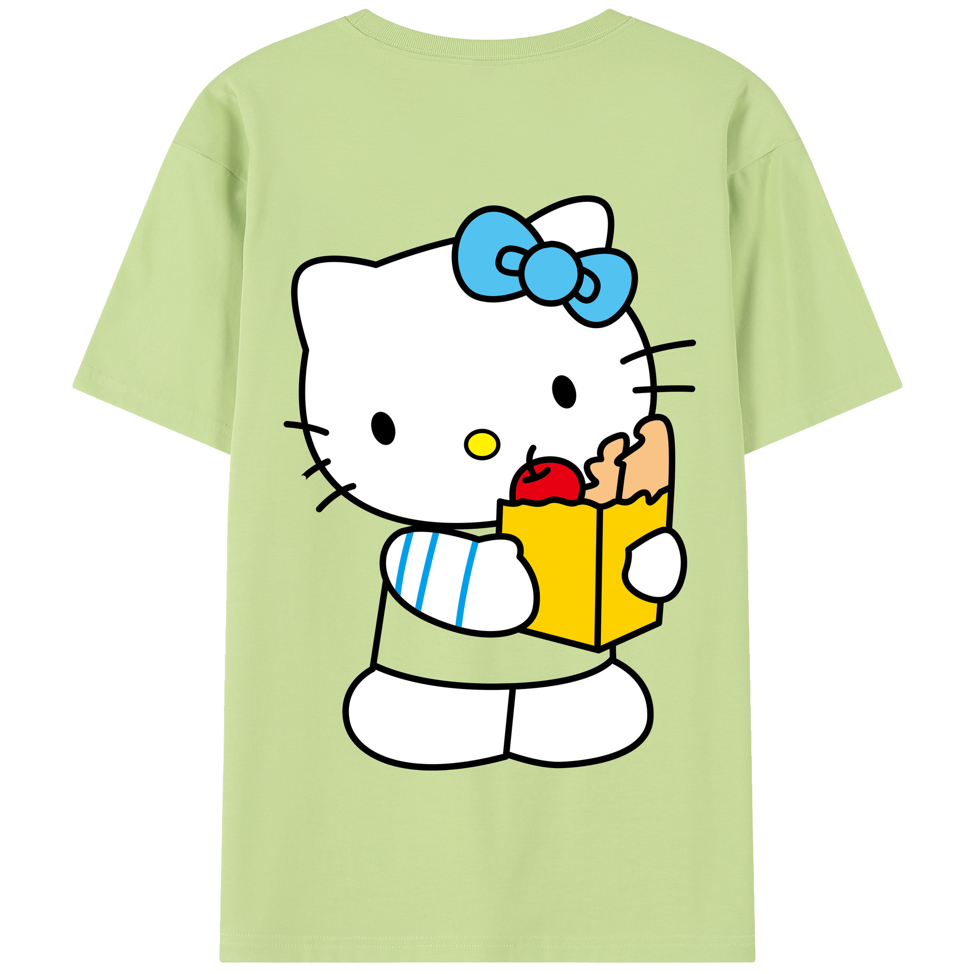 （画像用） Hello Kitty ハローキティ 綿100％半袖Tシャツ（背面プリント）